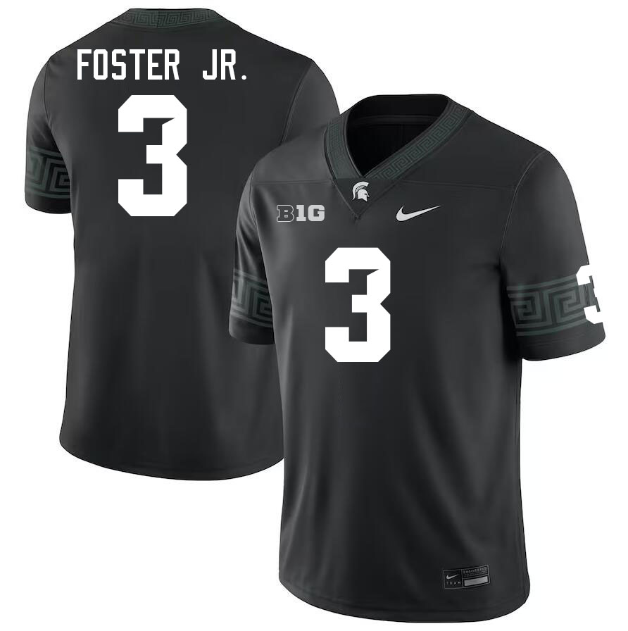 Michigan State Spartans #3 Montorie Foster Jr. College Football Jerseys Stitched-Black